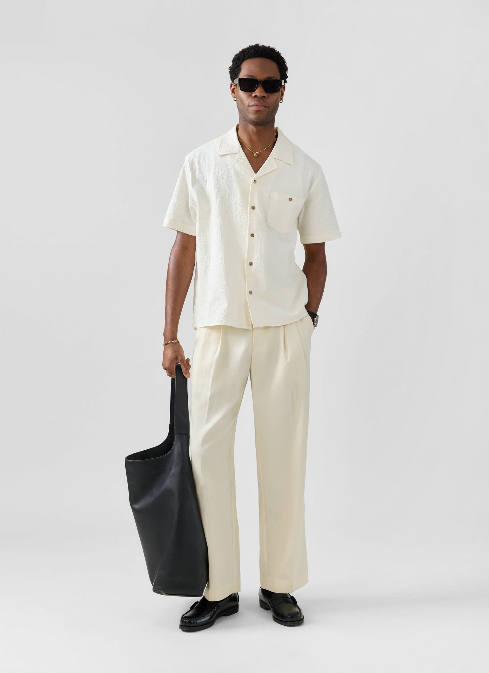 Cuban Shirt | Seersucker | Cream