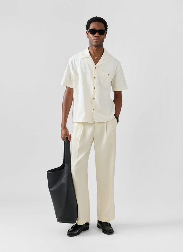 Cuban Shirt | Seersucker | Cream