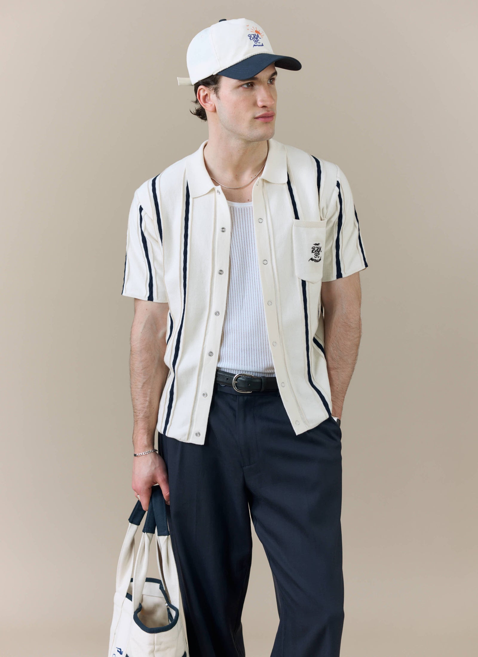 Cable Stripe Knitted Shirt Brighton Hove Albion F C X Percival