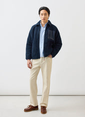 Men's Wool Fleece Jacket | Navy