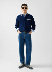 Pablo Cotton Knitted Shirt | Long Sleeve | Navy
