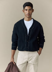 Module Boxy Cardigan | Cotton | Black