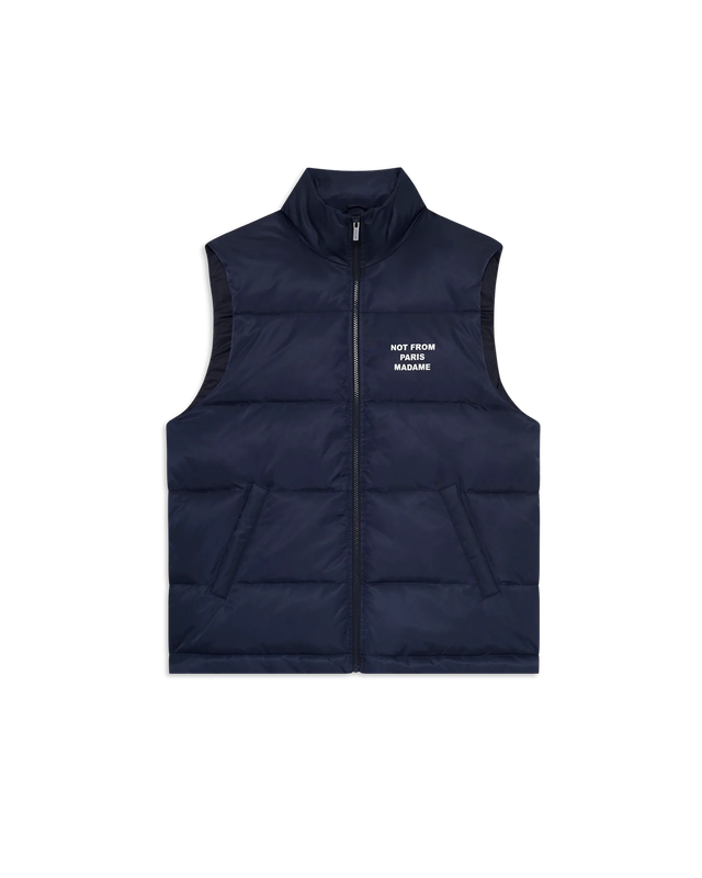 Slogan Sleeveless Down Vest