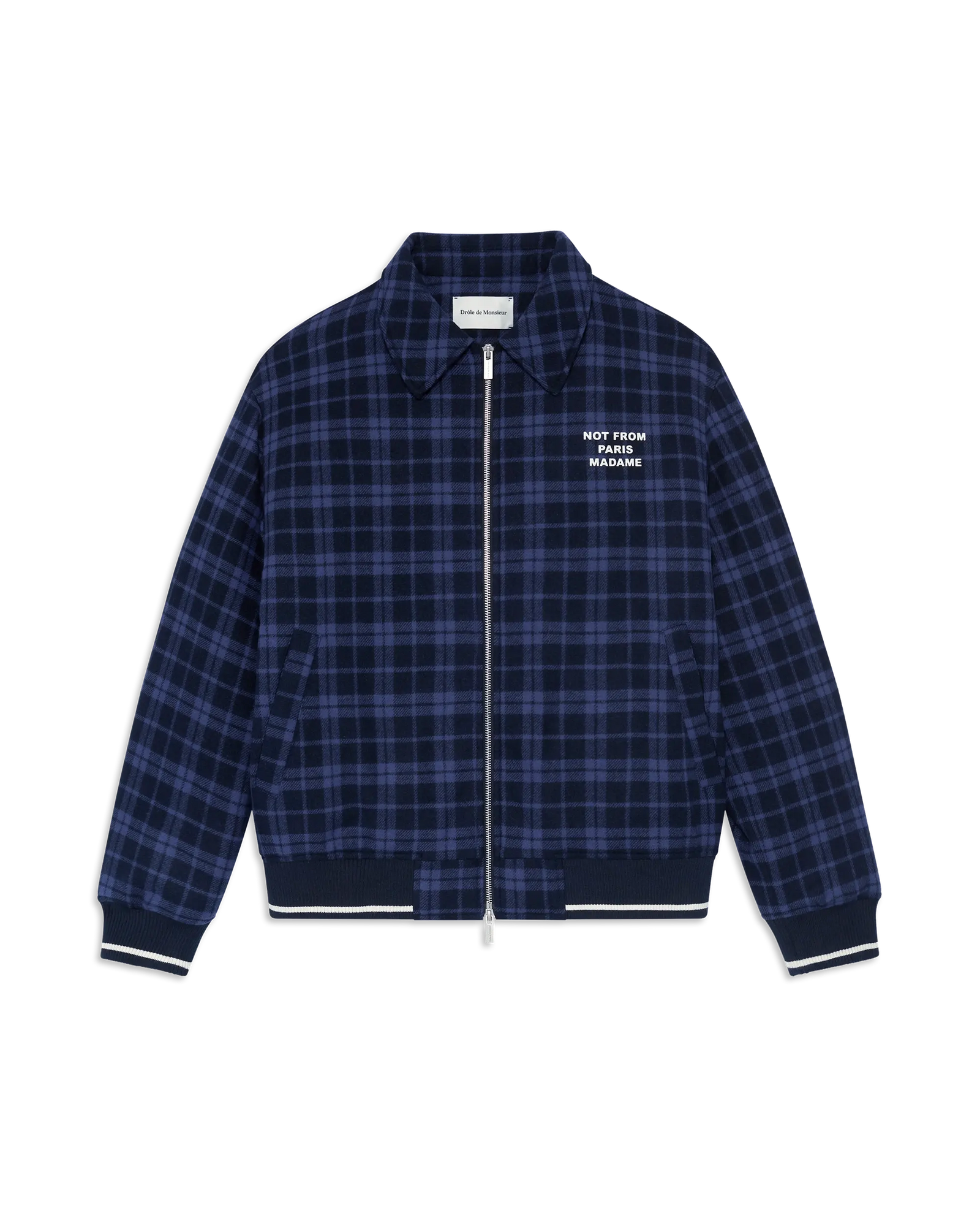 Check Flannel Jacket With Slogan