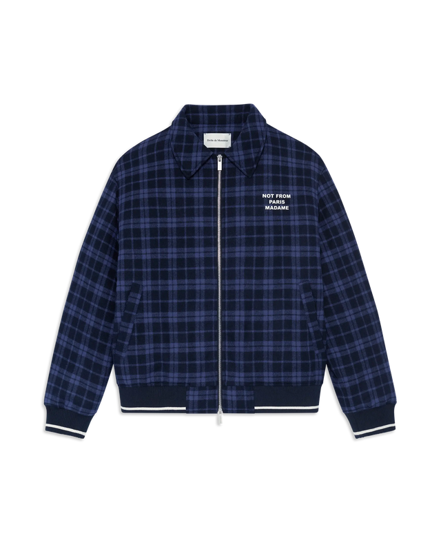 Check Flannel Jacket With Slogan