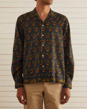 Trellis Block Print Long Sleeve Shirt