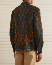 Trellis Block Print Long Sleeve Shirt