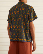 Trellis Block Print Short Sleeve Shirt