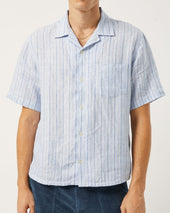 Linen Broadstripe SS - Blue
