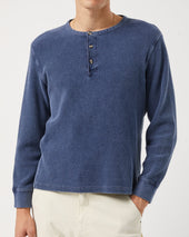 Waffle Henley - Navy