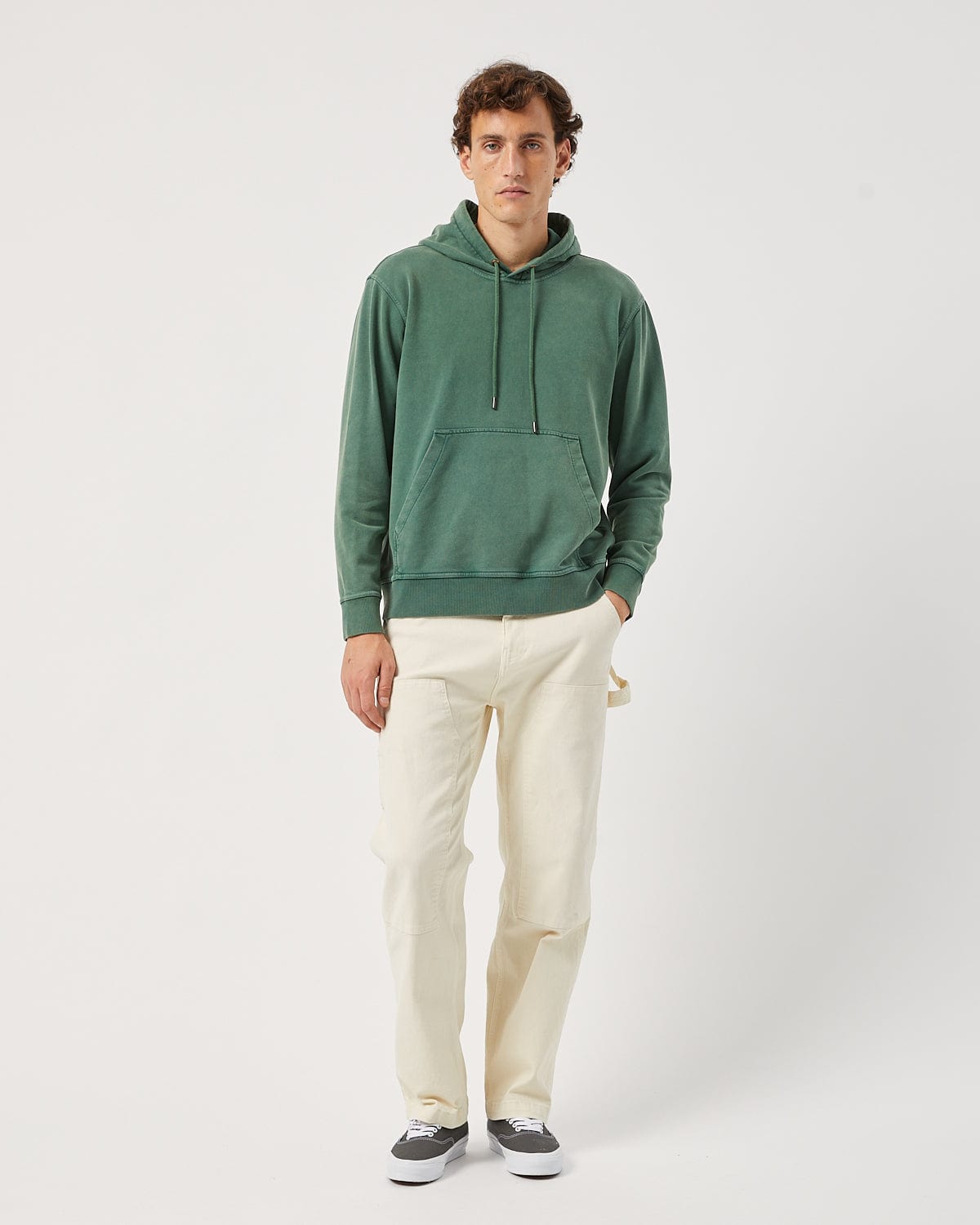 French Terry Hoodie - Washed Alpine