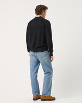 LS Slouchy Polo - Black