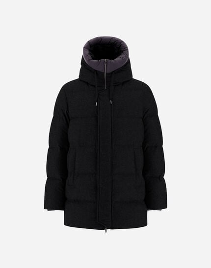 Jacket In Cashmere Silk And Ecoage