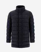 COAT IN CASHMERE, SILK AND LIGHT FAUX FUR
