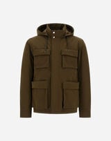 WAXED TECH COTTON SHORT PARKA