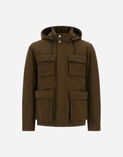 Waxed Tech Cotton Short Parka