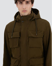 Waxed Tech Cotton Short Parka