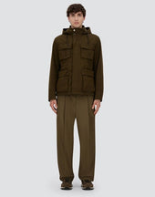 Waxed Tech Cotton Short Parka