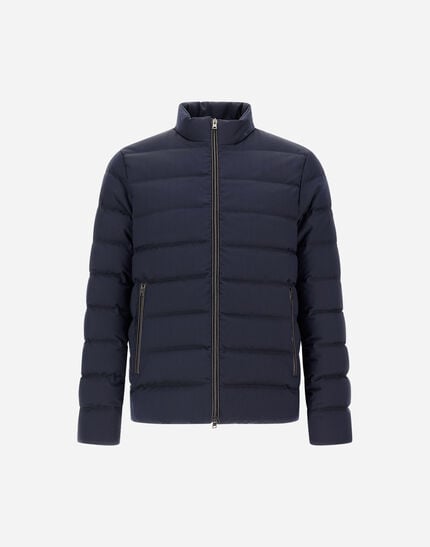 Bomber Jacket In Polished Smooth Wool