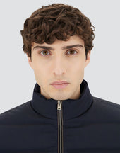 Bomber Jacket In Polished Smooth Wool