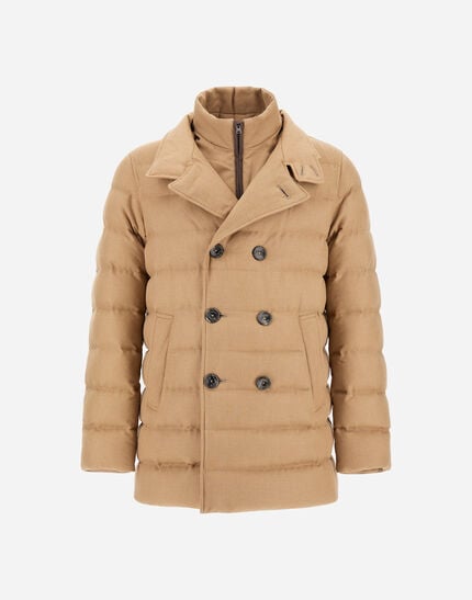 Pea Coat In Norfolk Wool Blend