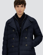 Norfolk Wool Blend Peacoat
