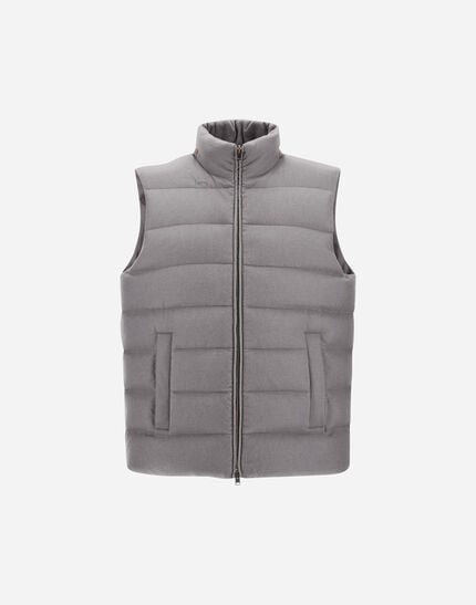 Vest In Cashmere Silk And Monogram