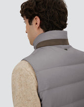Vest In Cashmere Silk And Monogram