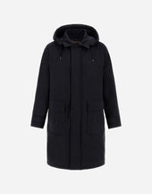 Waxed Tech Cotton Long Parka