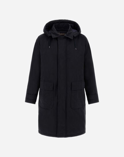 Waxed Tech Cotton Long Parka