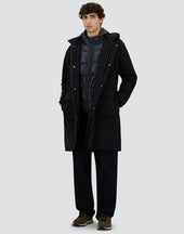Waxed Tech Cotton Long Parka