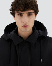 Waxed Tech Cotton Long Parka