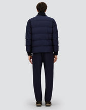 Wool Cashmere Glen Check Bomber Jacket