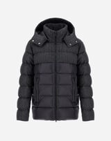 NYLON ULTRALIGHT AND HERRINGBONE WOOL FLANNEL JACKET