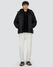Nylon Ultralight And Herringbone Wool Flannel Jacket