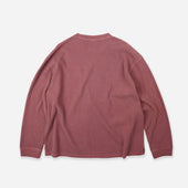 Pigment Dyeing Waffle L S T Shirt Pink