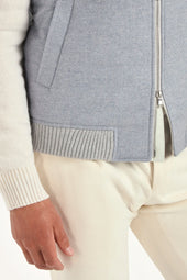 Light Down Vest In Wool Cashmere Made In Italy