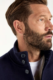 Super 180 S Wool Flannel Bomber Jacket Made In Italy