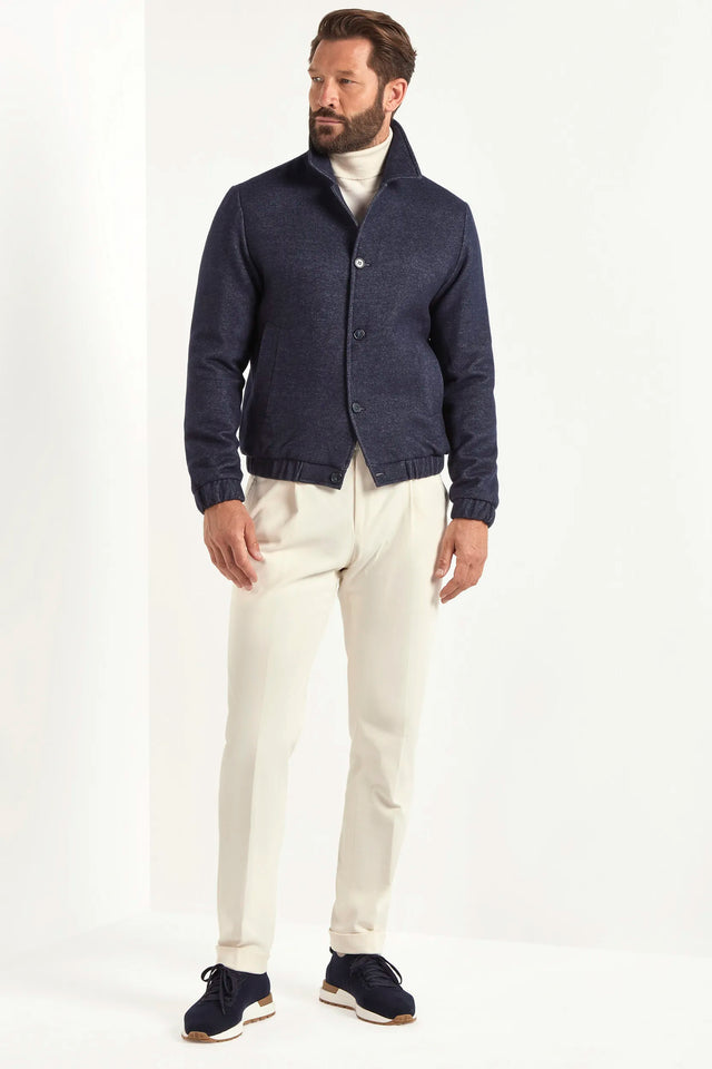 Blue bomber jacket - Made in Italy