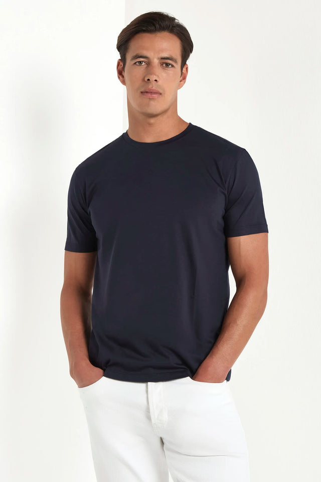 Blue jersey t-shirt - Made in Italy