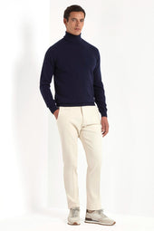 Blue cashmere turtleneck – Made in italy