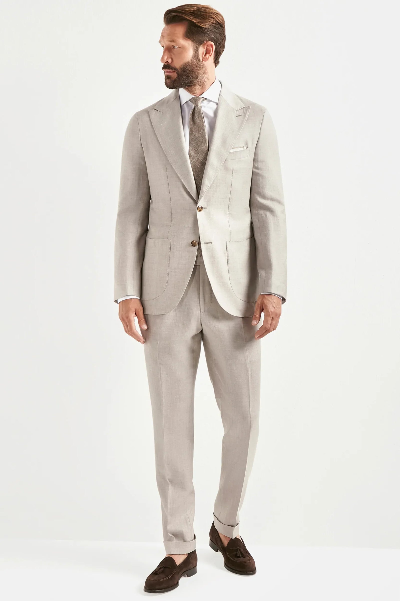 Wool Silk And Linen Suit Made In Italy