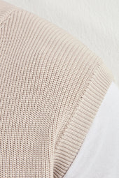 Beige Knitted Vest Made In Italy