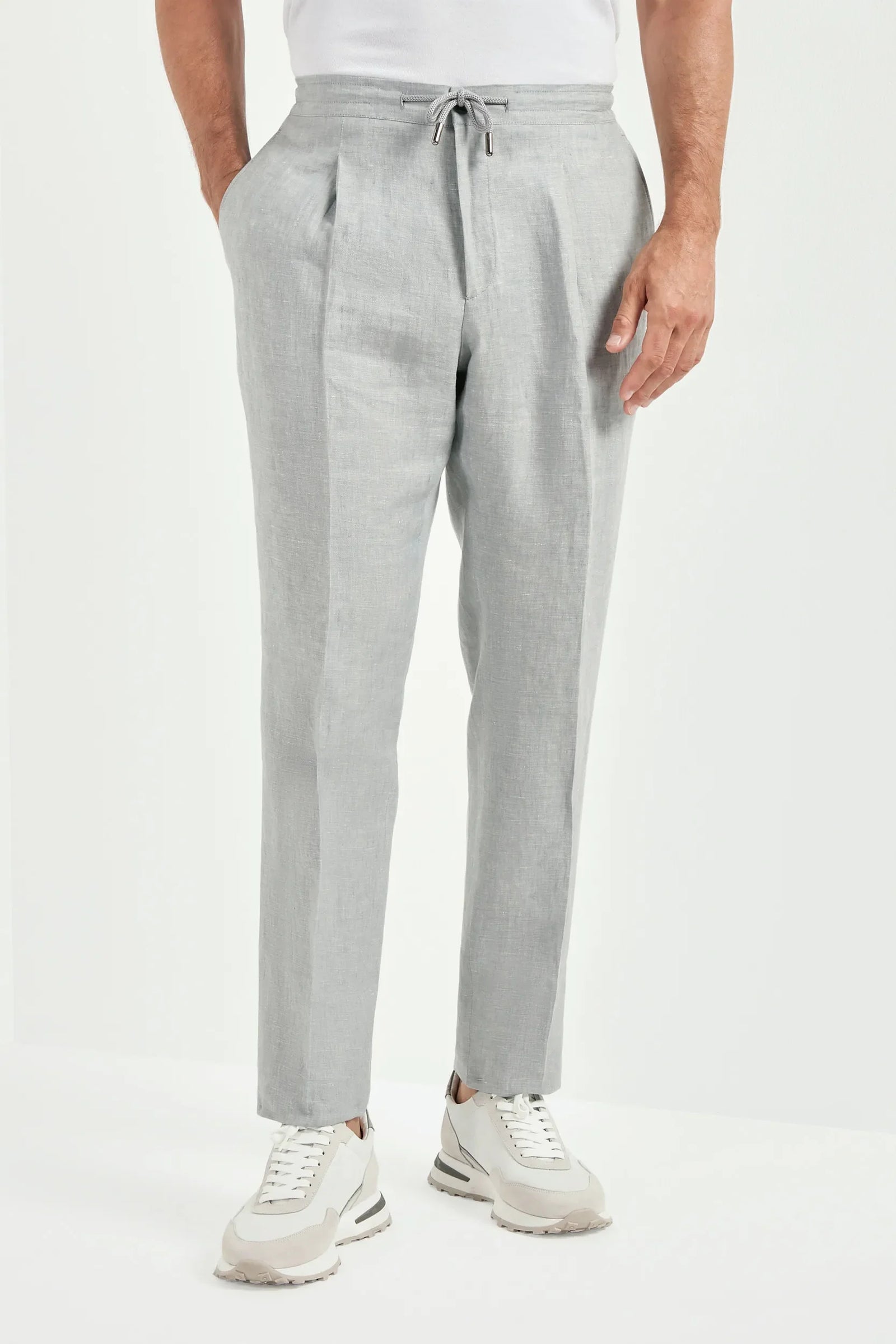 Linen Alassio Trousers Made In Italy