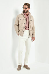 Suede Field Jacket Made In Italy