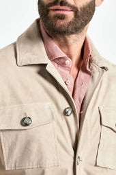 Suede Field Jacket Made In Italy