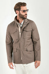 Tobacco field jacket - Made in Italy