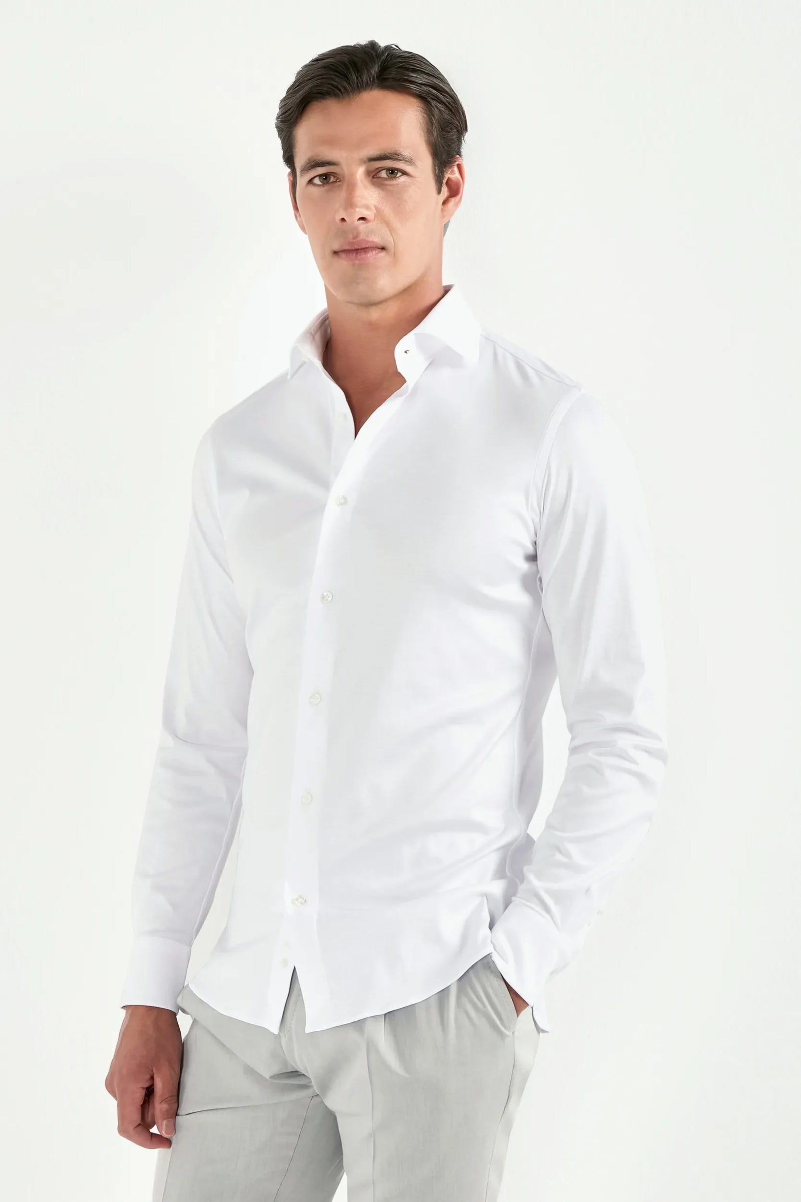 Mercerised Cotton Shirt Made In Italy