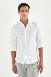 Mercerised Cotton Shirt Made In Italy