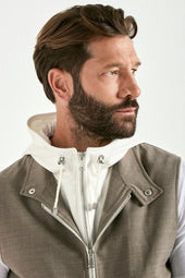 Hooded Vest Made In Italy